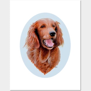 Irish Setter Painting Posters and Art